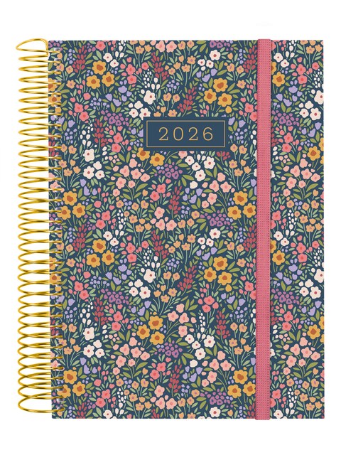 Imagen 0 de Agenda año 2026 Espiral Trendy Design Collection E10-155x212 mm 1 Día Página Flora Finocam multicolor catalán multilingüe