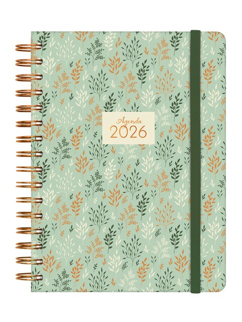 Imagen 0 de Agenda espiral doble año 2026 Trendy You E10-155x212 mm 1 Día Página Trigo Finocam multicolor catalán multilingüe
