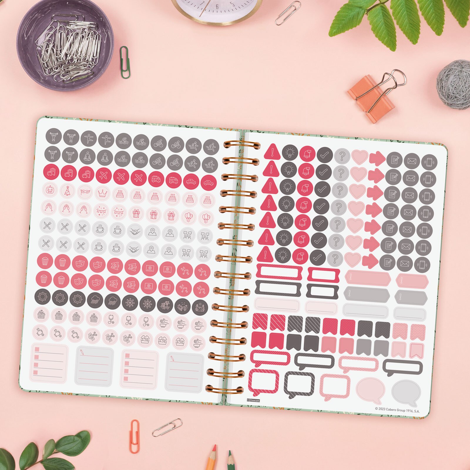 Agenda espiral doble año 2026 Trendy You E10-155x212 mm 1 Día Página Trigo Finocam multicolor catalán multilingüe 4