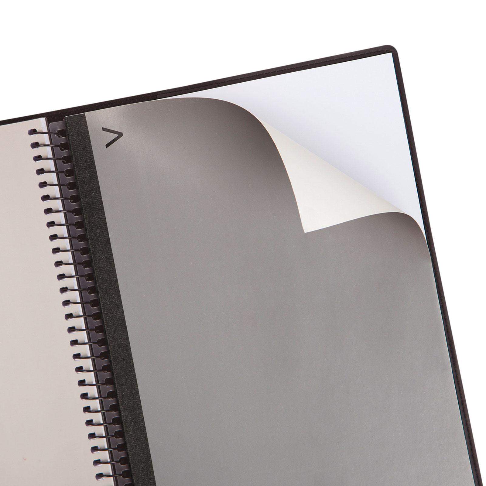 Agenda espiral con sobrecubierta y bloc de notas año 2026 Duoband E5-117x181 mm 1 Día Página Finocam negro catalán 4