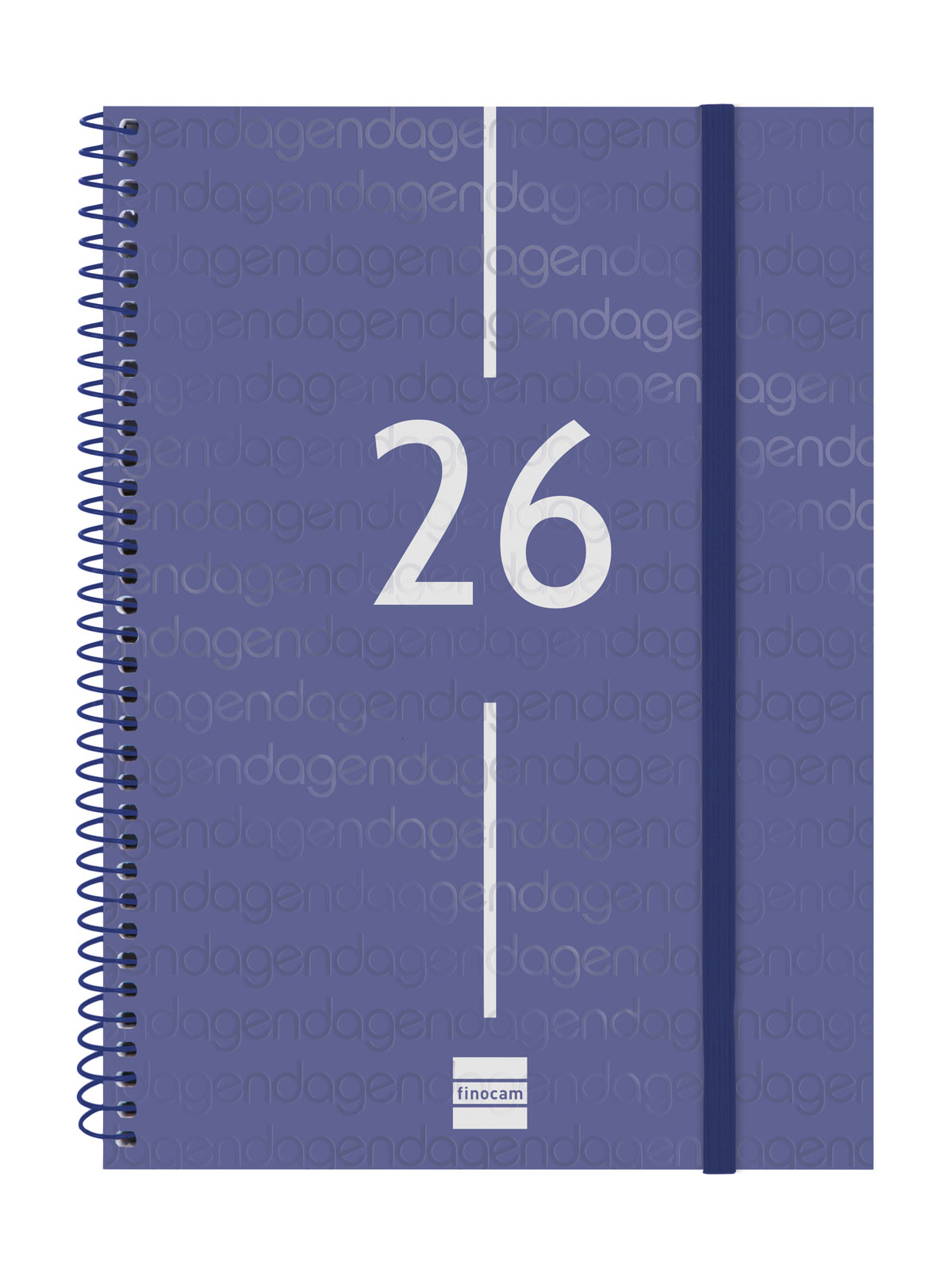 Agenda año 2026 Espiral Basics Year E10-155x212 mm Semana Vista Horizontal Finocam azul euskera Azul-1