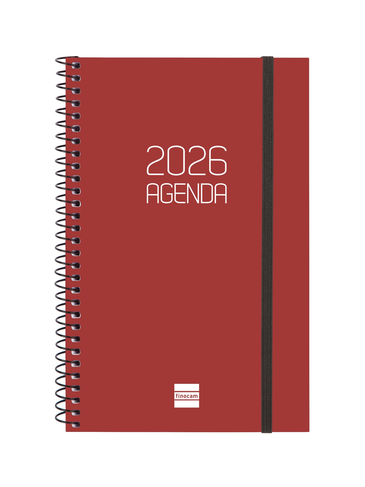 Agenda año 2026 Espiral Beta E5-117x181 mm Semana Vista Horizontal Finocam rojo portugués Rojo-1