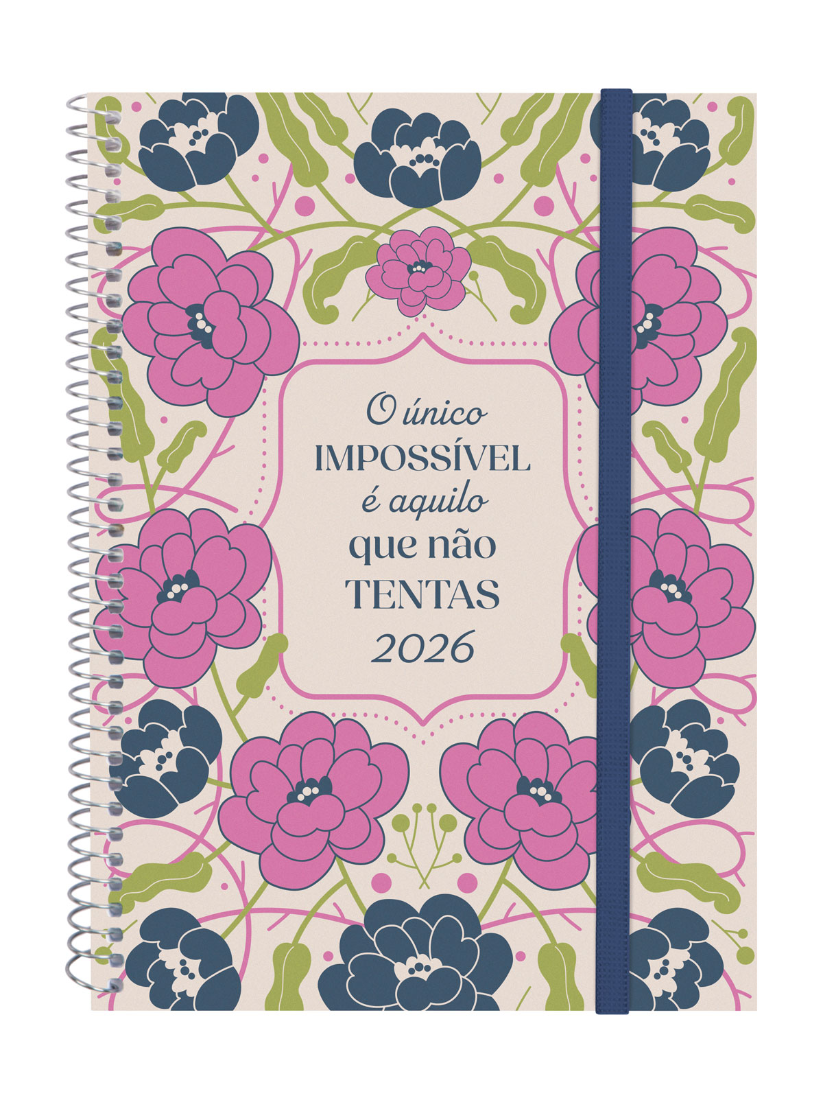 Agenda año 2026 Espiral Beta E10-155x212 mm Semana Vista Horizontal Imposible Finocam multicolor portugués Multicolor-1