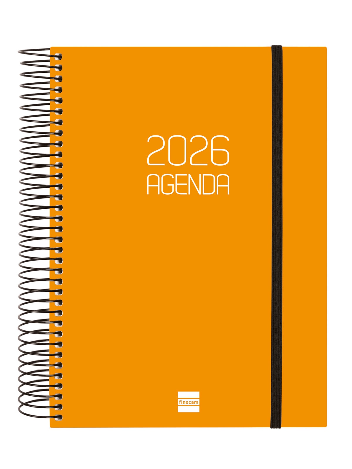 Agenda año 2026 Espiral Beta E10-155x212 mm 1 Día Página Finocam naranja portugués 1