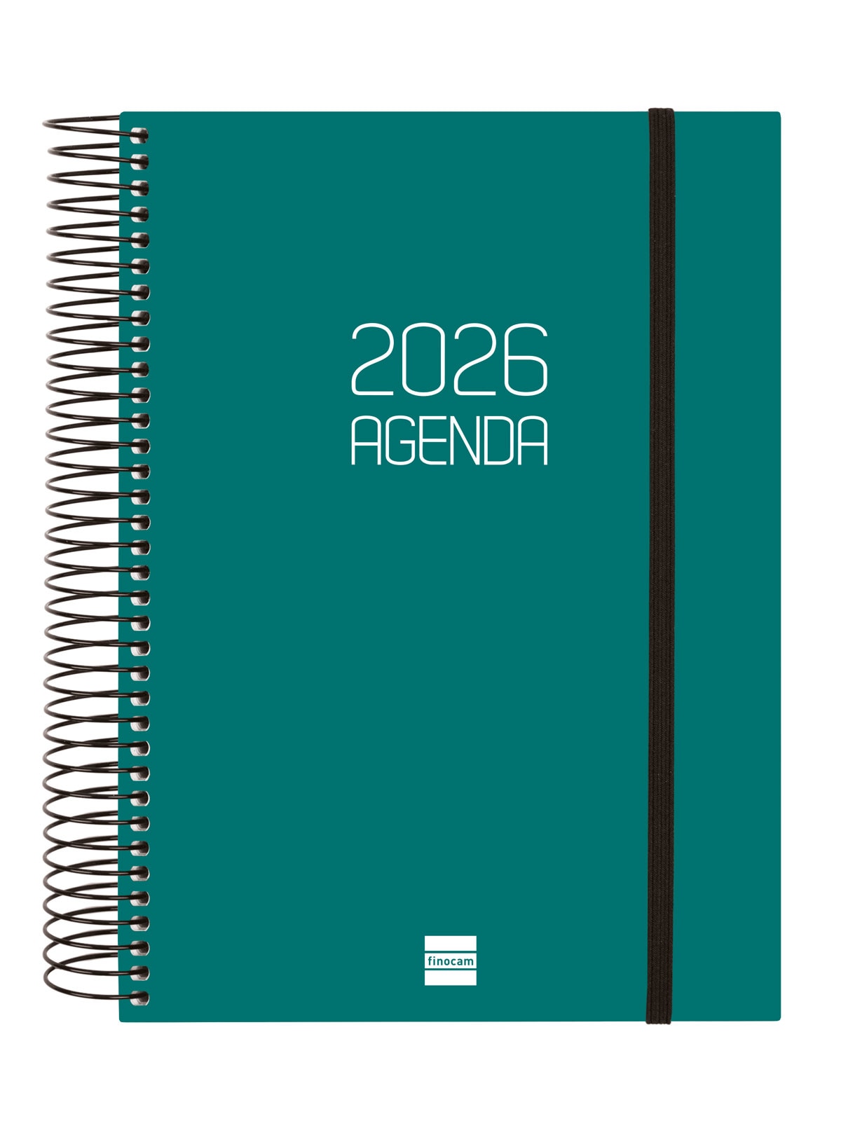 Agenda año 2026 Espiral Beta E10-155x212 mm 1 Día Página Finocam verde portugués 1