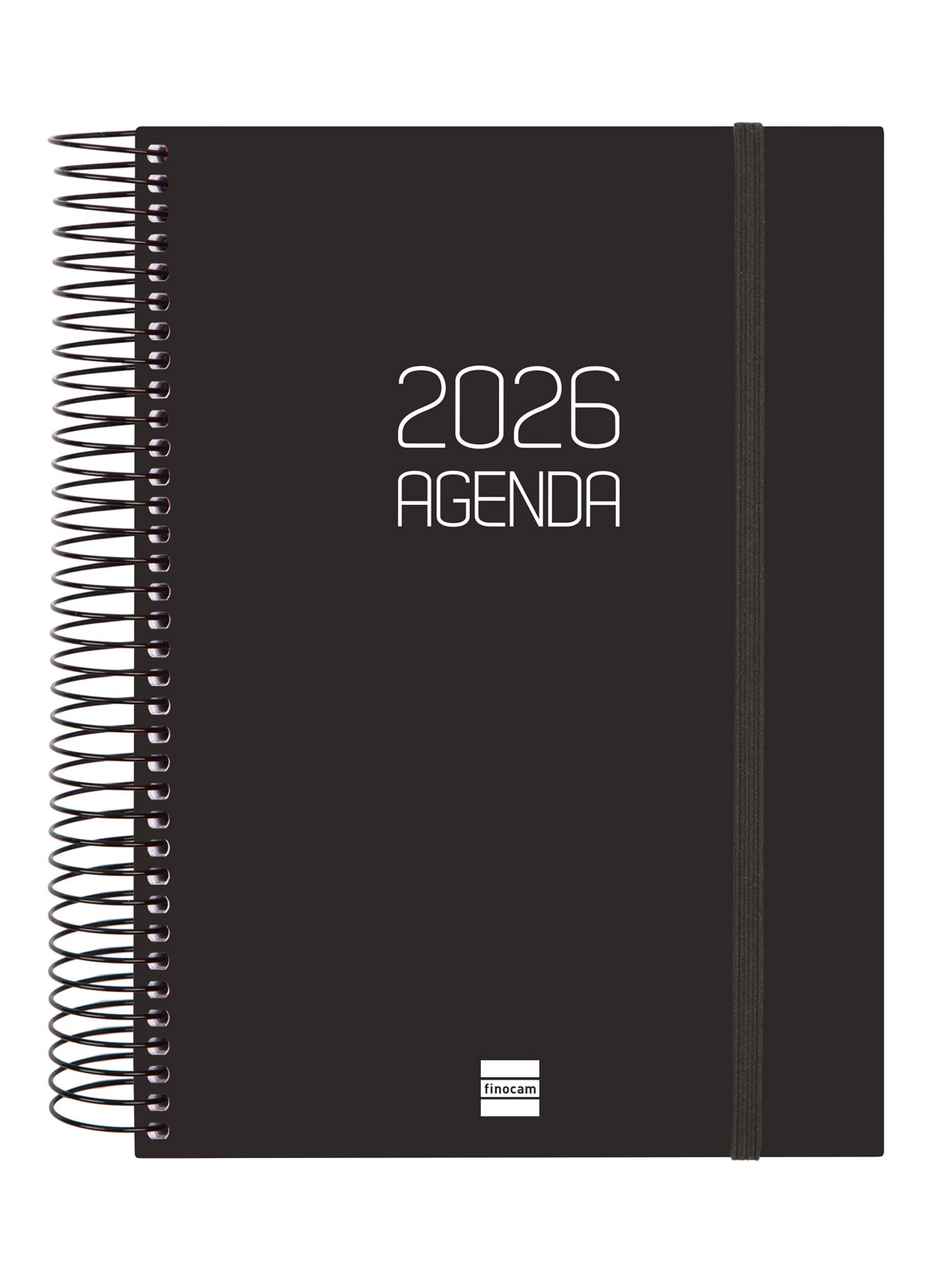 Agenda año 2026 Espiral Beta E10-155x212 mm 1 Día Página Finocam negro portugués 1