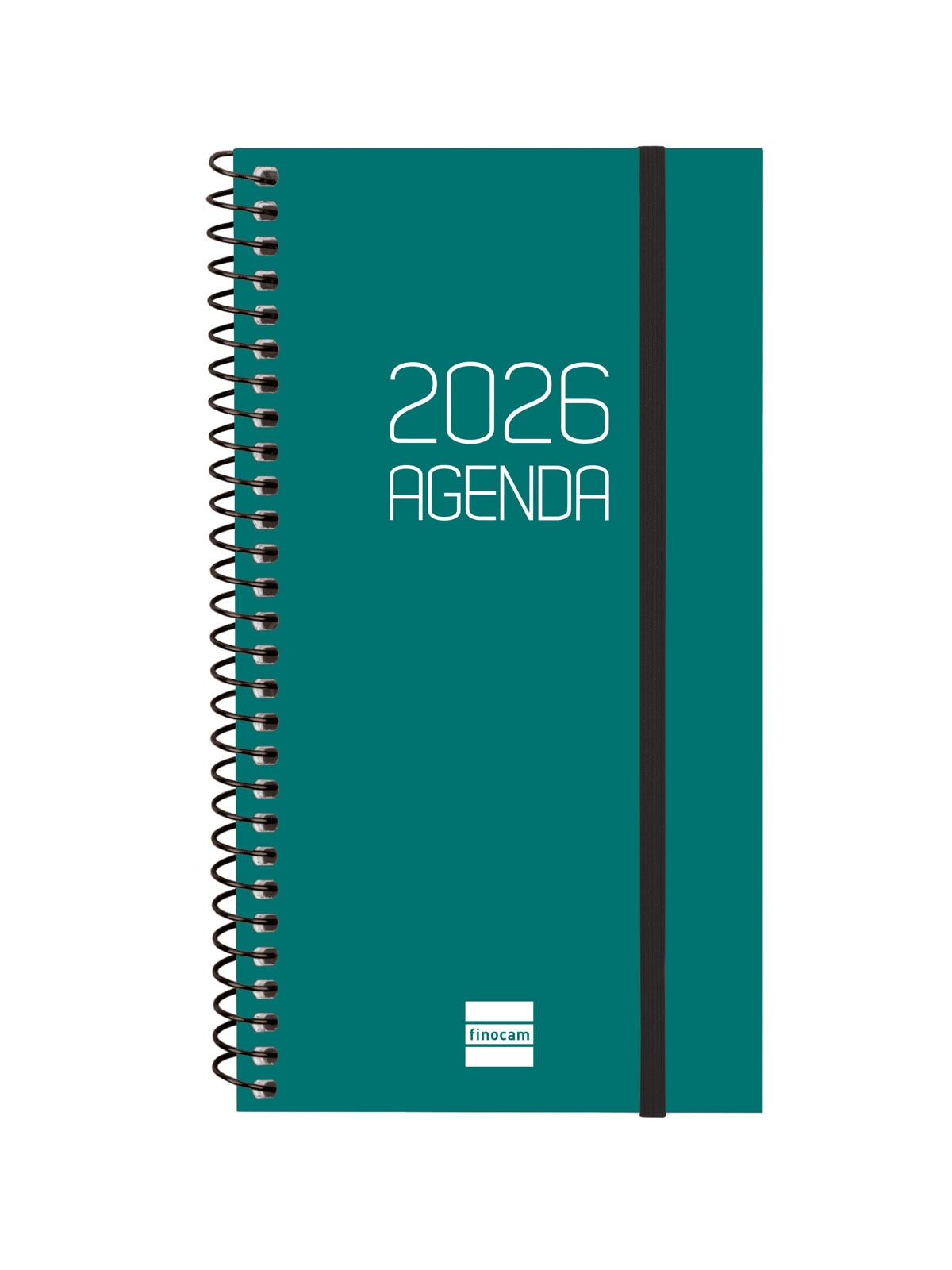 Agenda año 2026 Espiral Basics Opaque E9-94x171 mm Semana Vista Horizontal Finocam verde castellano Verde-1