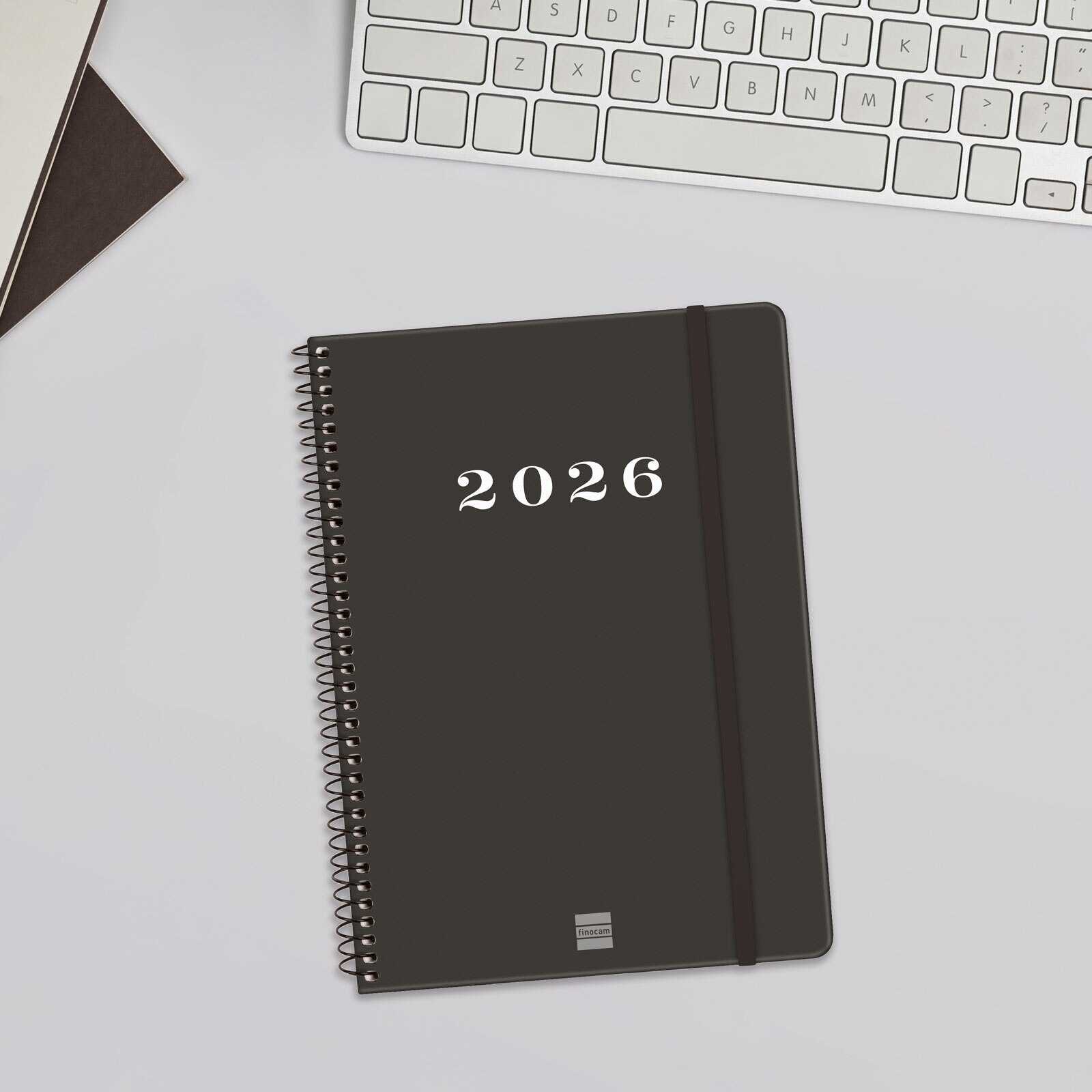 Agenda año 2026 Espiral Basics My E10-155x212 mm Semana Vista Horizontal Finocam negro castellano Negro-2
