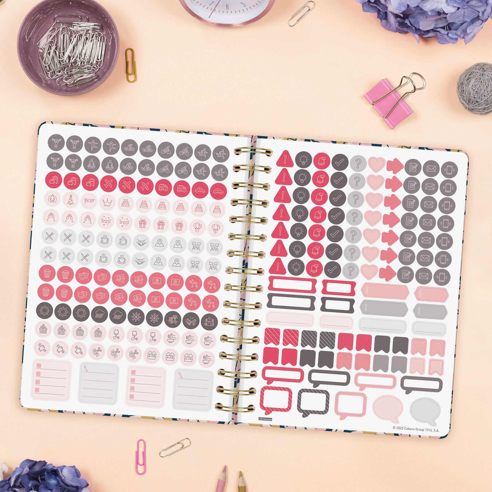 Agenda espiral doble año 2026 Trendy You E10-155x212 mm 1 Día Página Hojas Finocam multicolor castellano multilingüe Multicolor-4