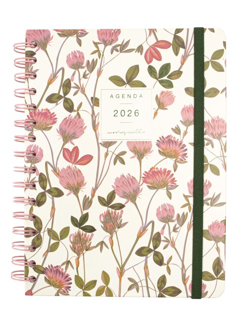 Imagen 0 de Agenda espiral doble año 2026 Moniquilla E10-155x212 mm Semana Vista Horizontal Amapola Finocam multicolor castellano