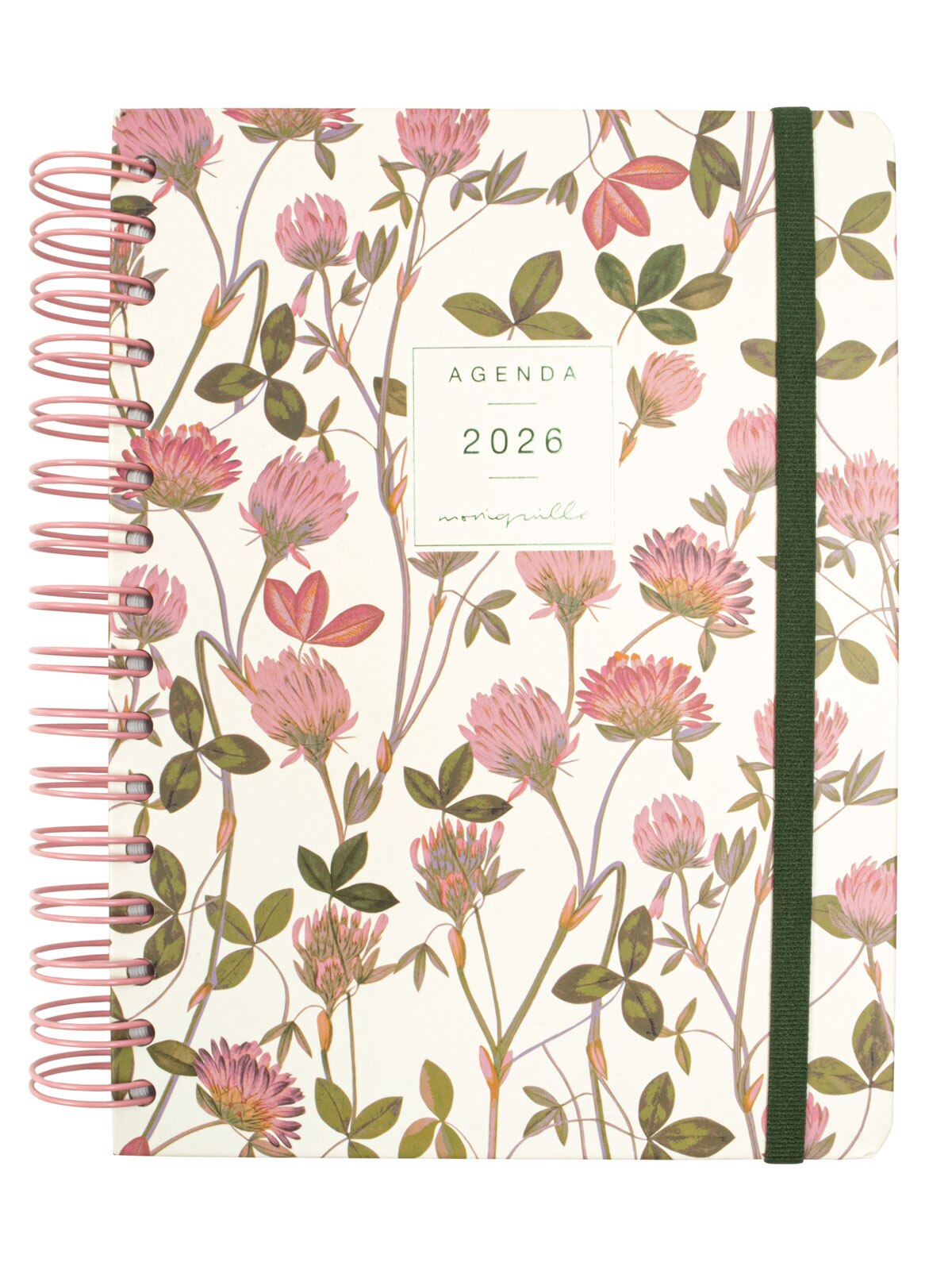 Agenda espiral doble año 2026 Moniquilla E10-155x212 mm 1 Día Página Amapola Finocam multicolor castellano Multicolor-1