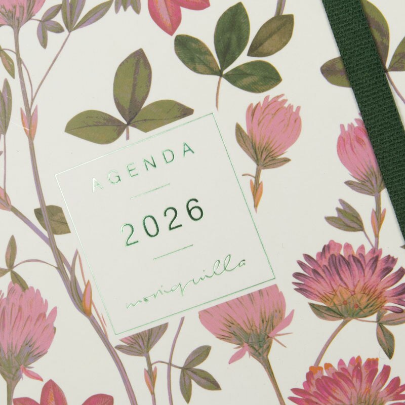 Agenda espiral doble año 2026 Moniquilla E10-155x212 mm 1 Día Página Amapola Finocam multicolor castellano Multicolor-9