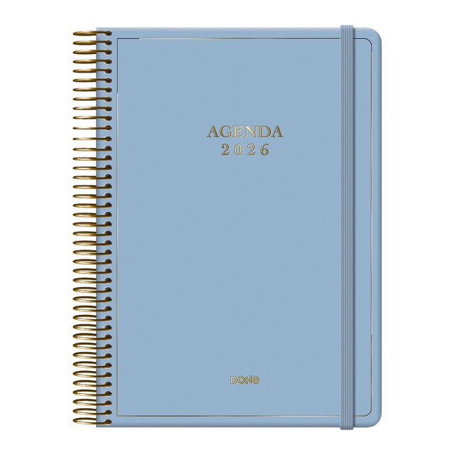 Imagen 0 de Agenda día página 14 x 20 cm. Velvet Dohe azul castellano