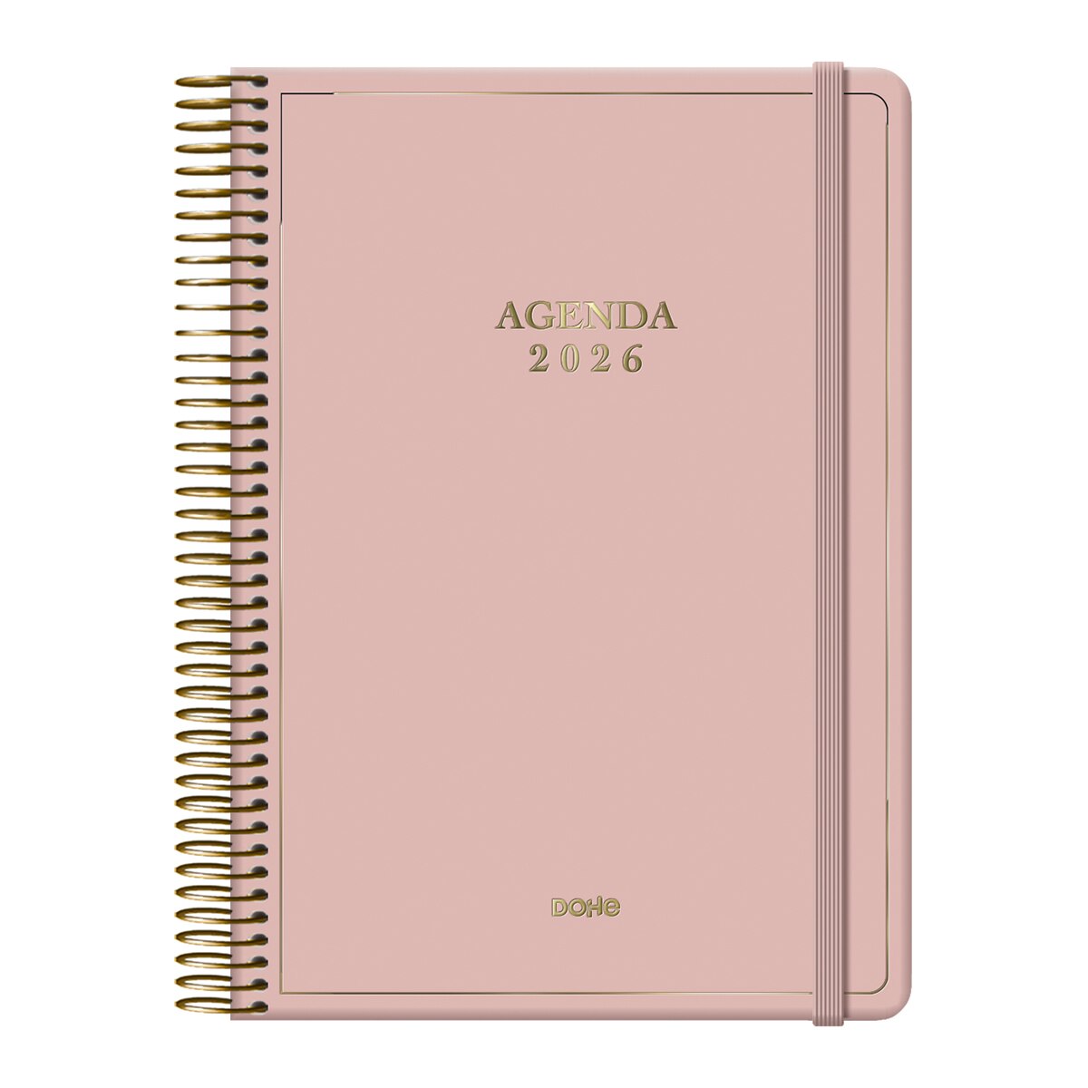 Agenda día página 14 x 20 cm. Velvet Dohe rosa castellano Rosa-1