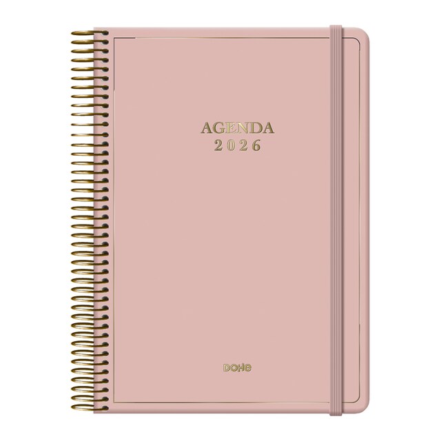 Imagen 0 de Agenda día página 14 x 20 cm. Velvet Dohe rosa castellano