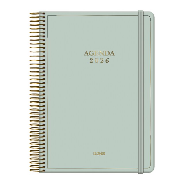 Imagen 0 de Agenda día página 14 x 20 cm. Velvet Dohe verde castellano