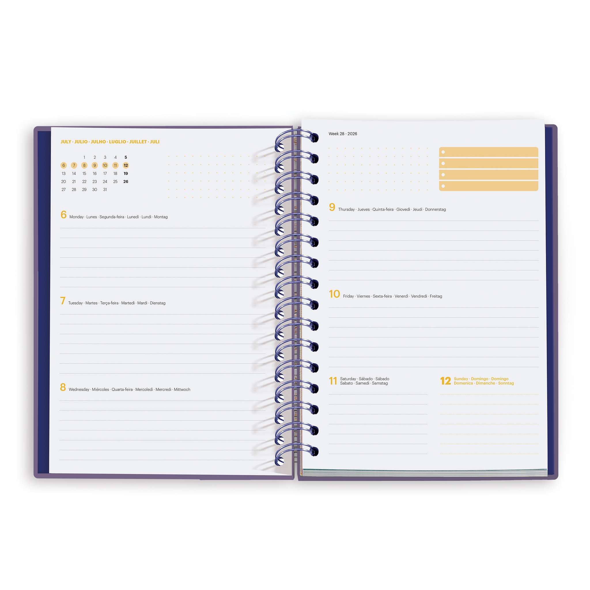 Agenda Plus Wire-O Semana Vista Dualidad Marf Organic 2 Miquelrius Multicolor-2