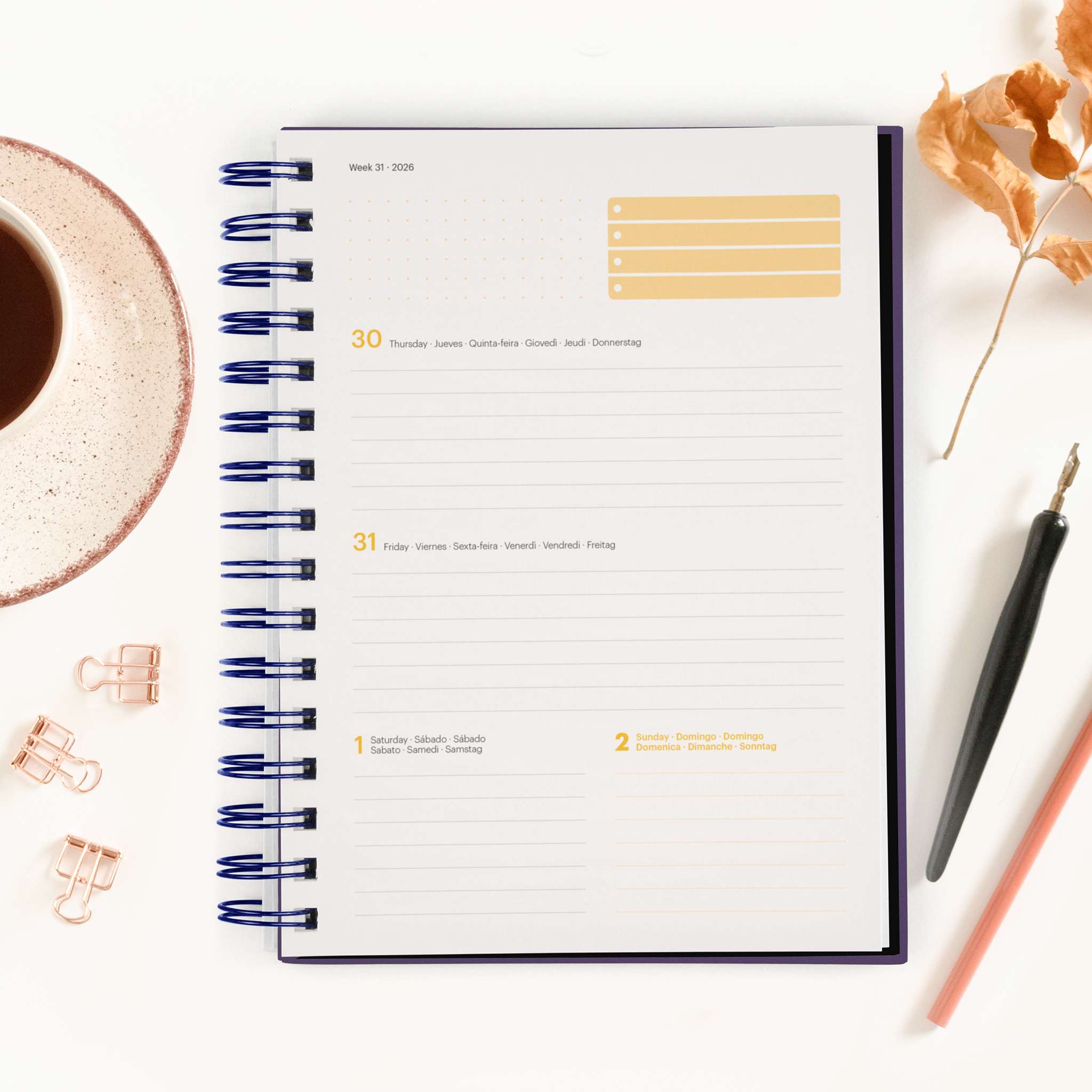 Agenda Plus Wire-O Semana Vista Dualidad Marf Organic 2 Miquelrius Multicolor-8