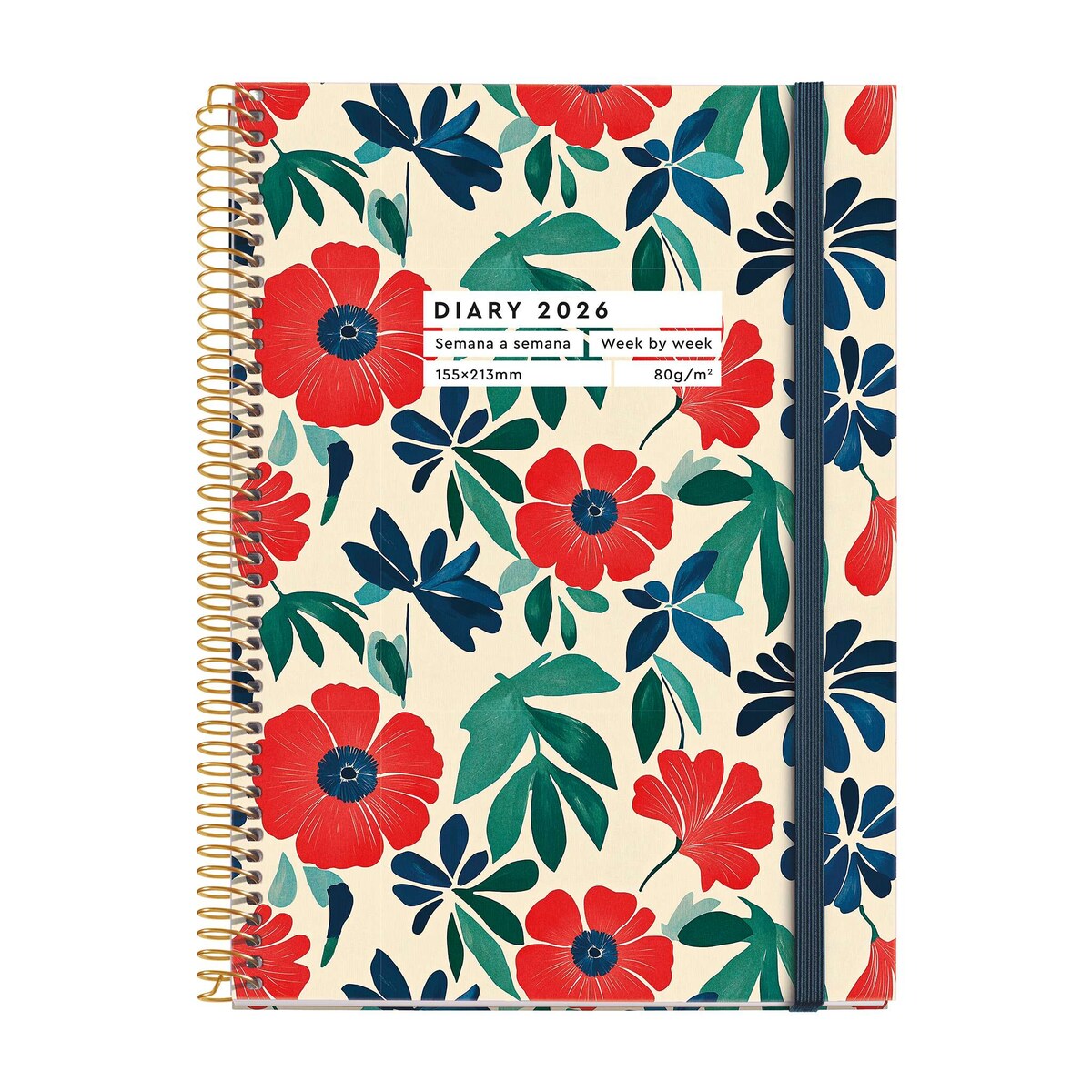 Cuaderno De Espiral Con Plan Mensual Rosa 80 Hojas