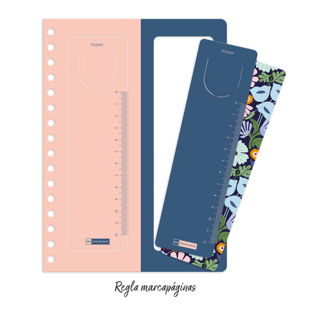 Agenda 18 Meses Plus Wire-O Semana Vista Black Bloom 2026-27 Miquelrius Multicolor-6
