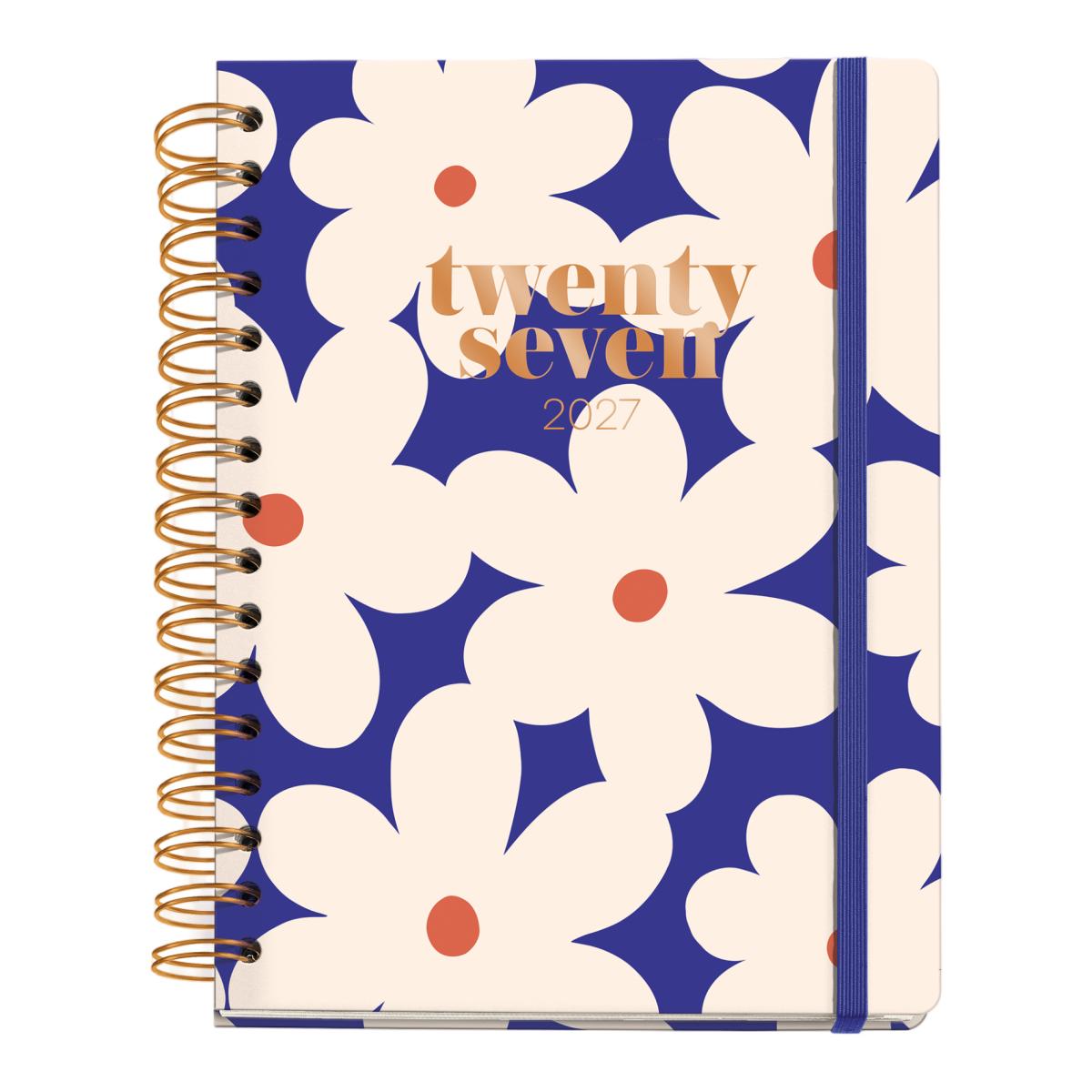 Agenda 18 Meses Plus Wire-O Semana Vista Bold Daisy 2026-27 Miquelrius Multicolor-2