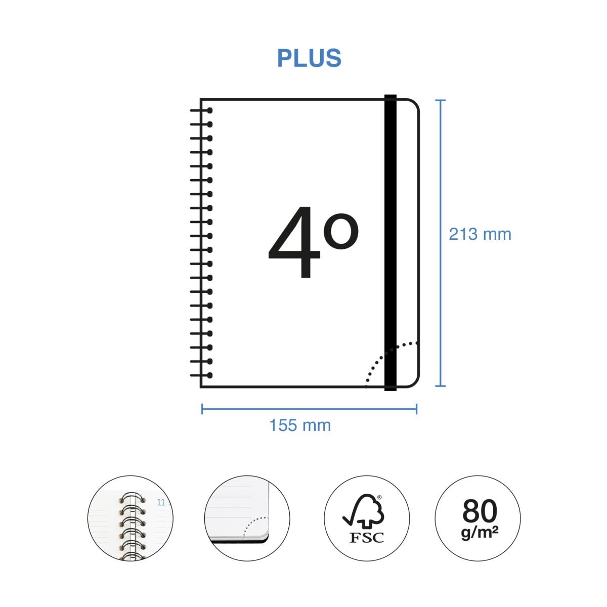 Agenda 18 Meses Plus Wire-O Semana Vista Bold Daisy 2026-27 Miquelrius Multicolor-7