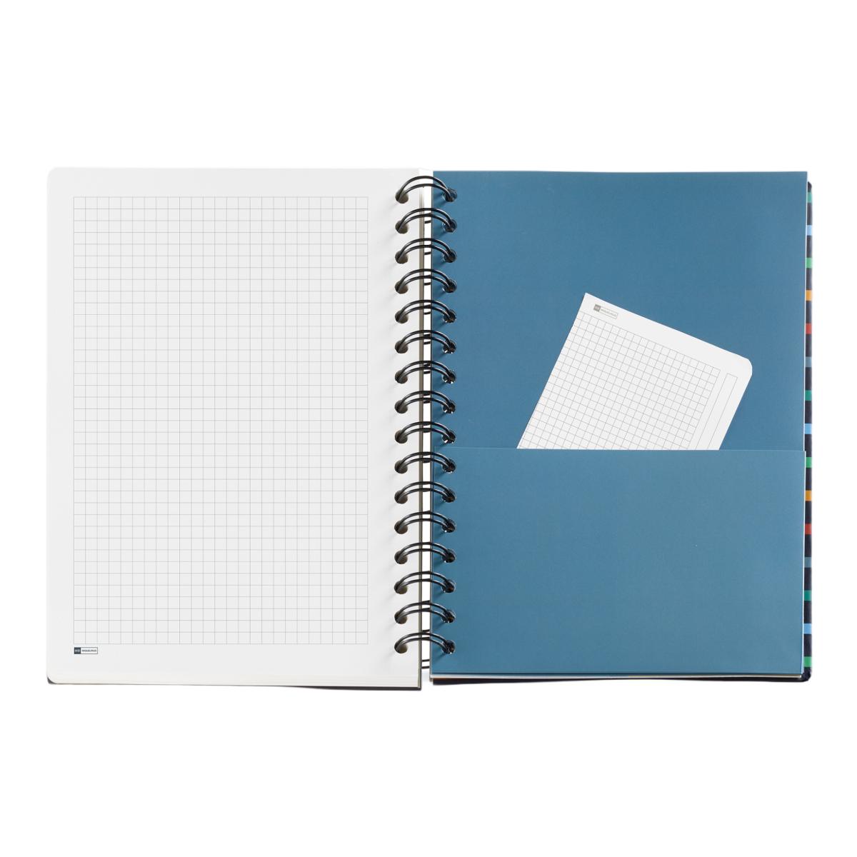 Agenda 18 Meses Plus Wire-O Semana Vista Stripes 2026-27 Miquelrius Multicolor-5