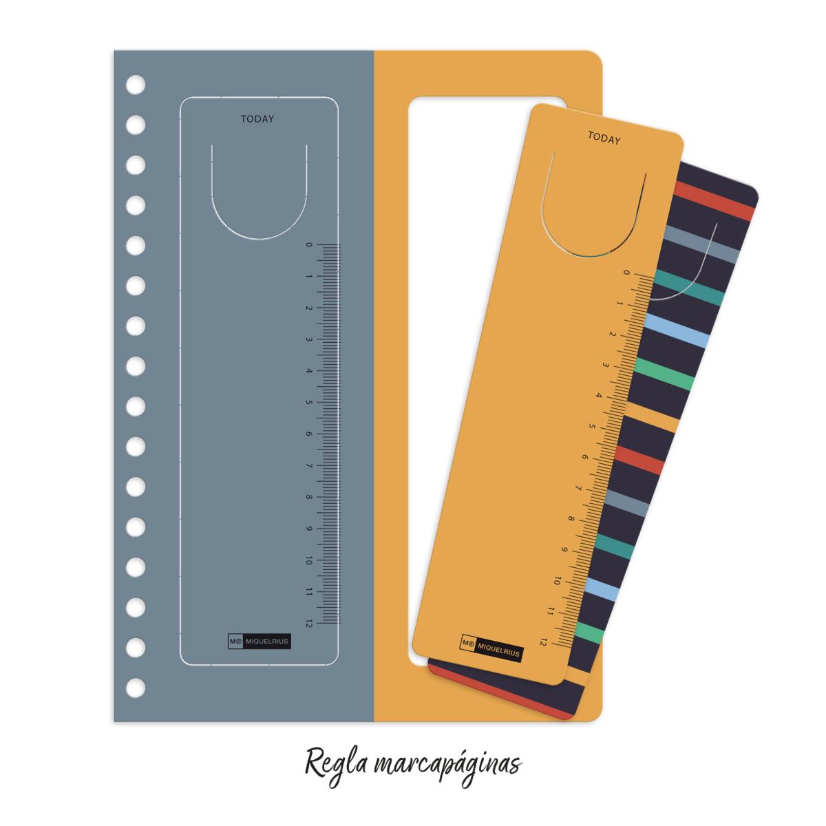 Agenda 18 Meses Plus Wire-O Semana Vista Stripes 2026-27 Miquelrius Multicolor-6