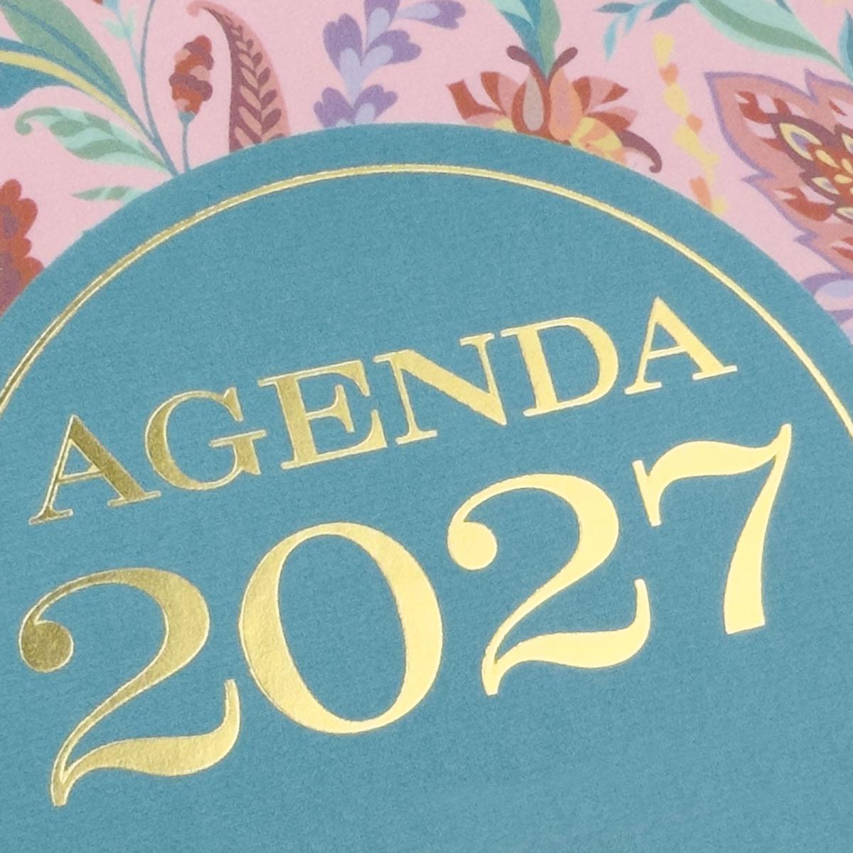 Agenda 16 meses septiembre 2026-diciembre 2027 Vitae 4º-155x217 mm semana vista horizontal Finocam rosa 6
