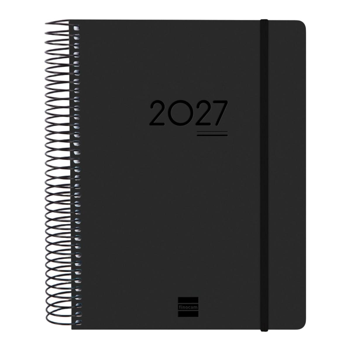 Imagen 0 de Agenda 16 meses septiembre 2026-diciembre 2027 Ikon E10-155x212 mm 1 día página Finocam negro internacional multilingüe