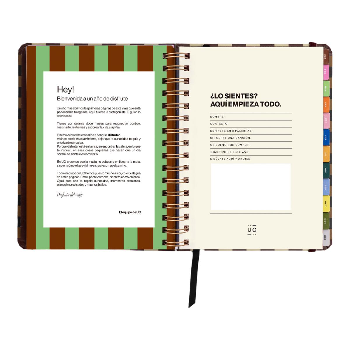 Agenda Anual 12 Meses 2027 168x220 mm Vista Semanal Universo UO Espanhol - Preto Multicolor-3