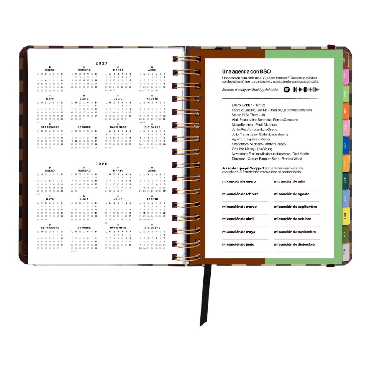 Agenda Anual 12 Meses 2027 168x220 mm Vista Semanal Universo UO Espanhol - Preto Multicolor-4