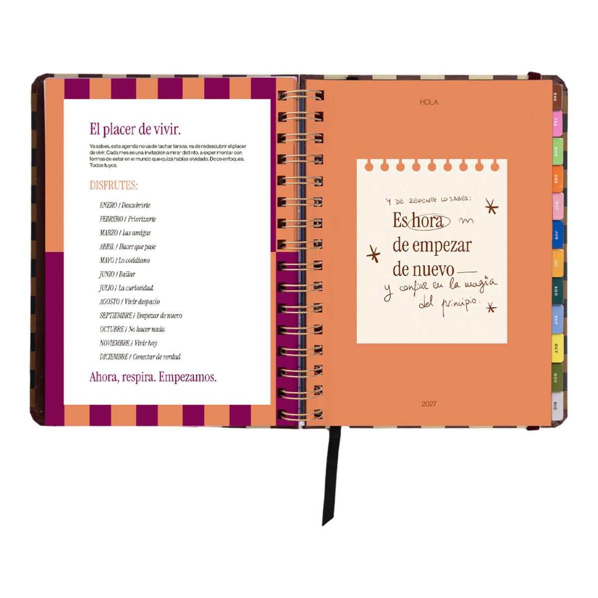 Agenda Anual 12 Meses 2027 168x220 mm Vista Semanal Universo UO Espanhol - Preto Multicolor-10