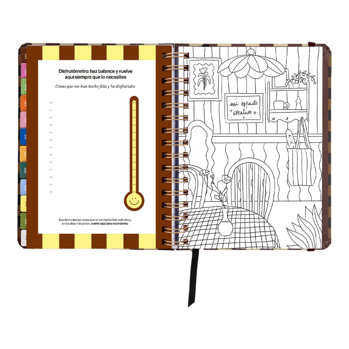 Agenda Anual 12 Meses 2027 168x220 mm Vista Semanal Universo UO Espanhol - Preto Multicolor-15