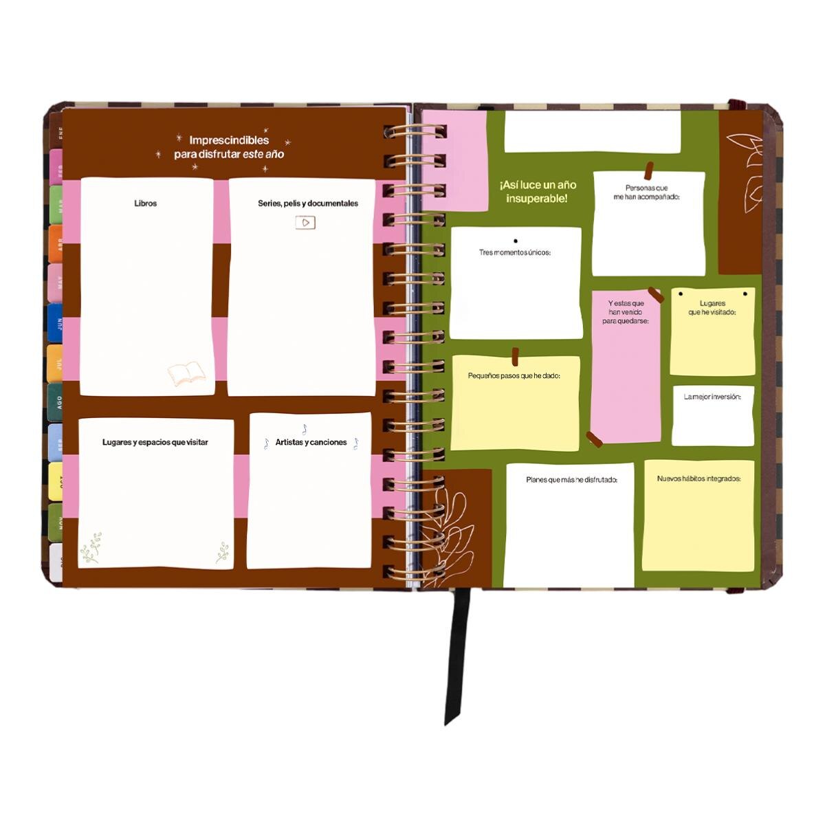 Agenda Anual 12 Meses 2027 168x220 mm Vista Semanal Universo UO Espanhol - Preto Multicolor-17