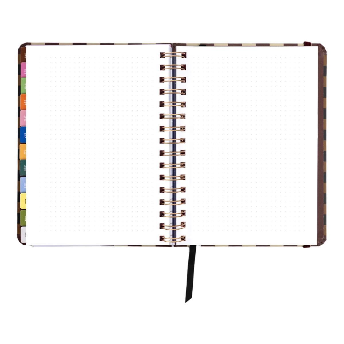 Agenda Anual 12 Meses 2027 168x220 mm Vista Semanal Universo UO Espanhol - Preto Multicolor-19
