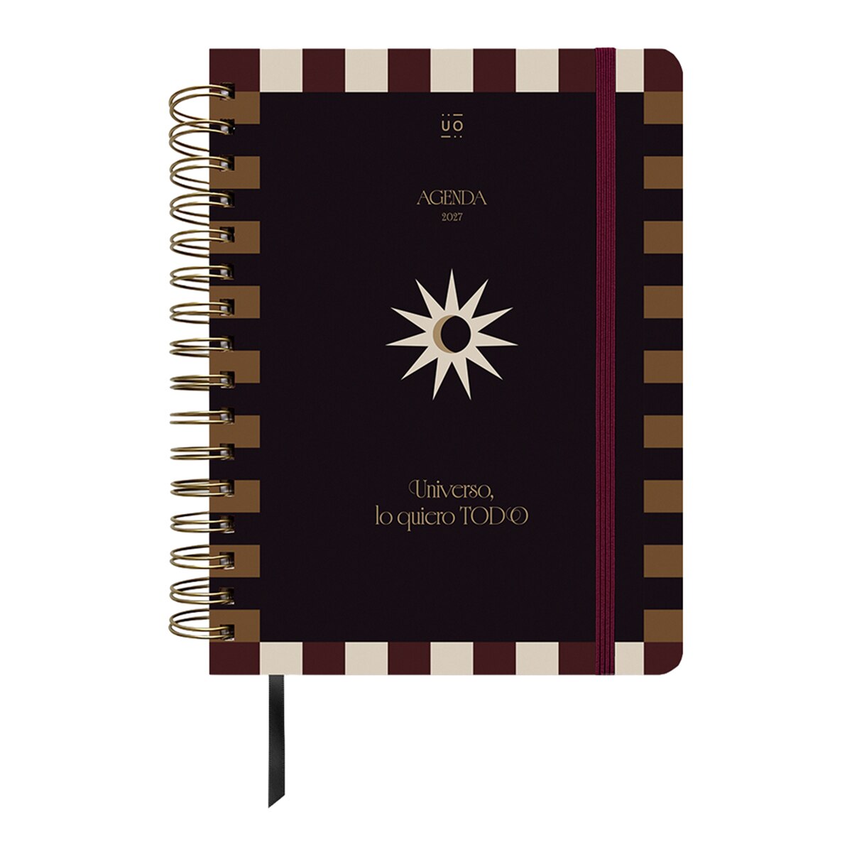 Imagem 0 de Agenda Anual 12 Meses 2027 168x220 mm 1 Dia por Página Universo UO Espanhol - Preto