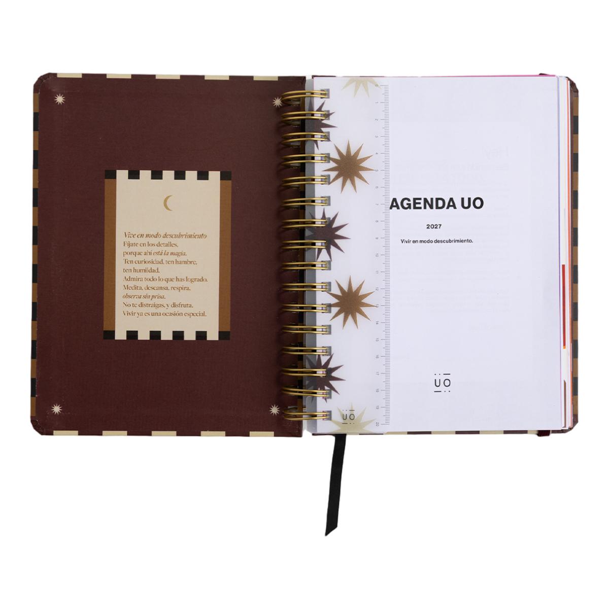 Agenda Anual 12 Meses 2027 168x220 mm 1 Dia por Página Universo UO Espanhol - Preto Multicolor-2