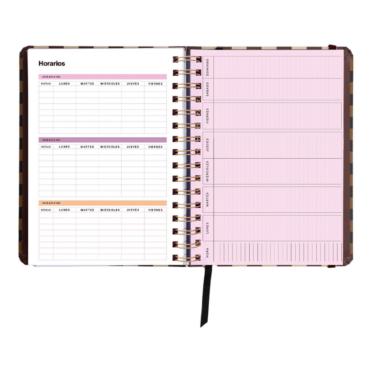Agenda Anual 12 Meses 2027 168x220 mm 1 Dia por Página Universo UO Espanhol - Preto Multicolor-7