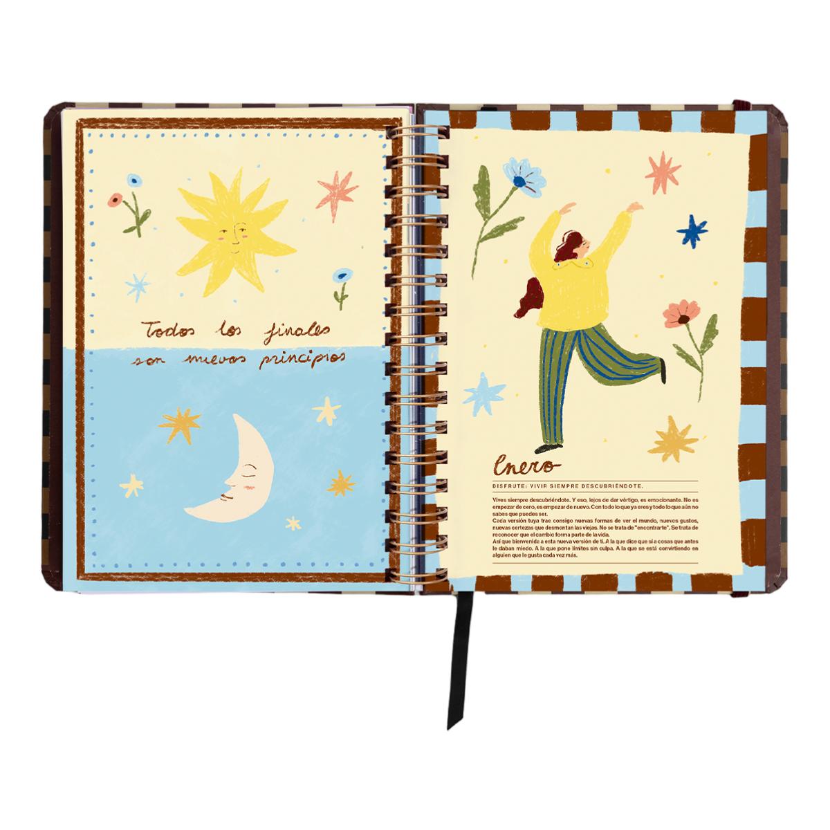 Agenda Anual 12 Meses 2027 168x220 mm 1 Dia por Página Universo UO Espanhol - Preto Multicolor-11