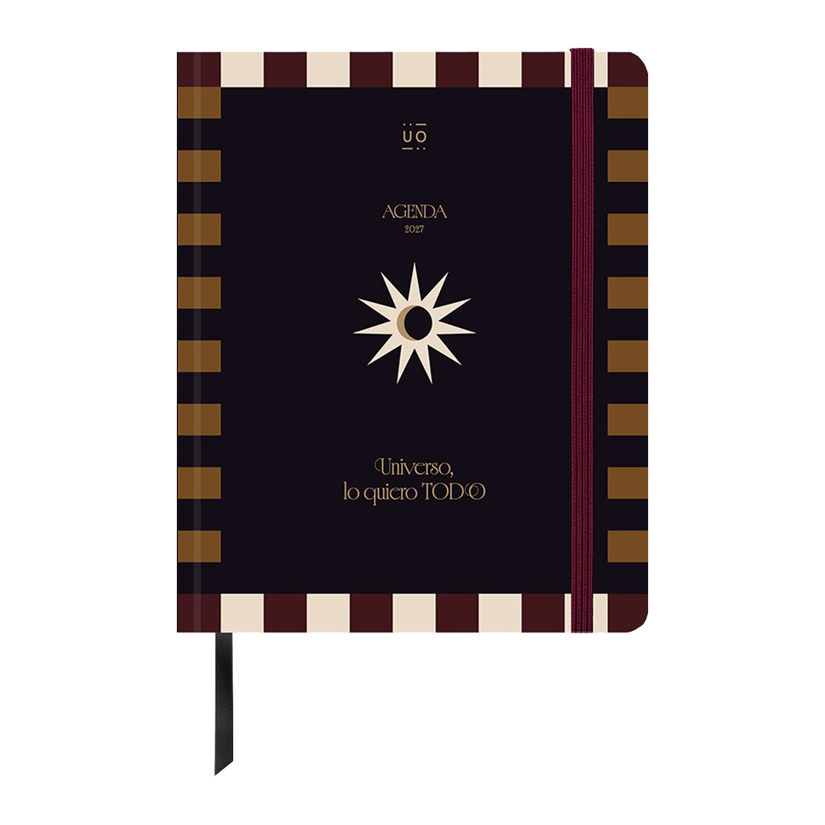Imagem 0 de Agenda Anual 12 Meses 2027 128x154 mm Mini Vista Semanal Universo UO Espanhol - Preto