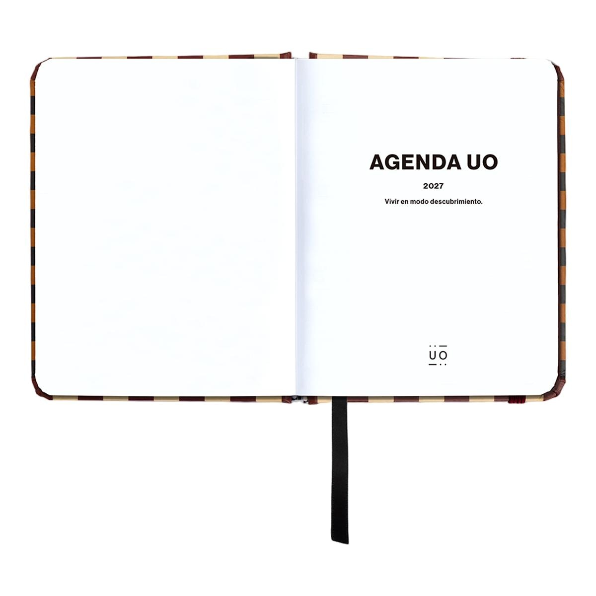 Agenda Anual 12 Meses 2027 128x154 mm Mini Vista Semanal Universo UO Espanhol - Preto Multicolor-3