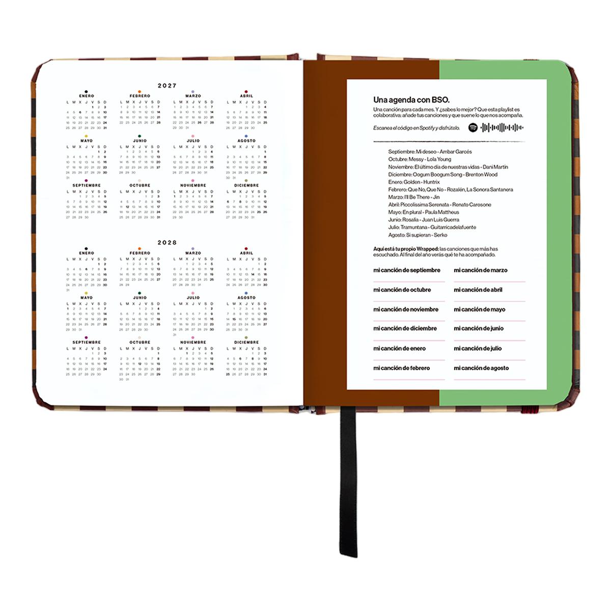 Agenda Anual 12 Meses 2027 128x154 mm Mini Vista Semanal Universo UO Espanhol - Preto Multicolor-5
