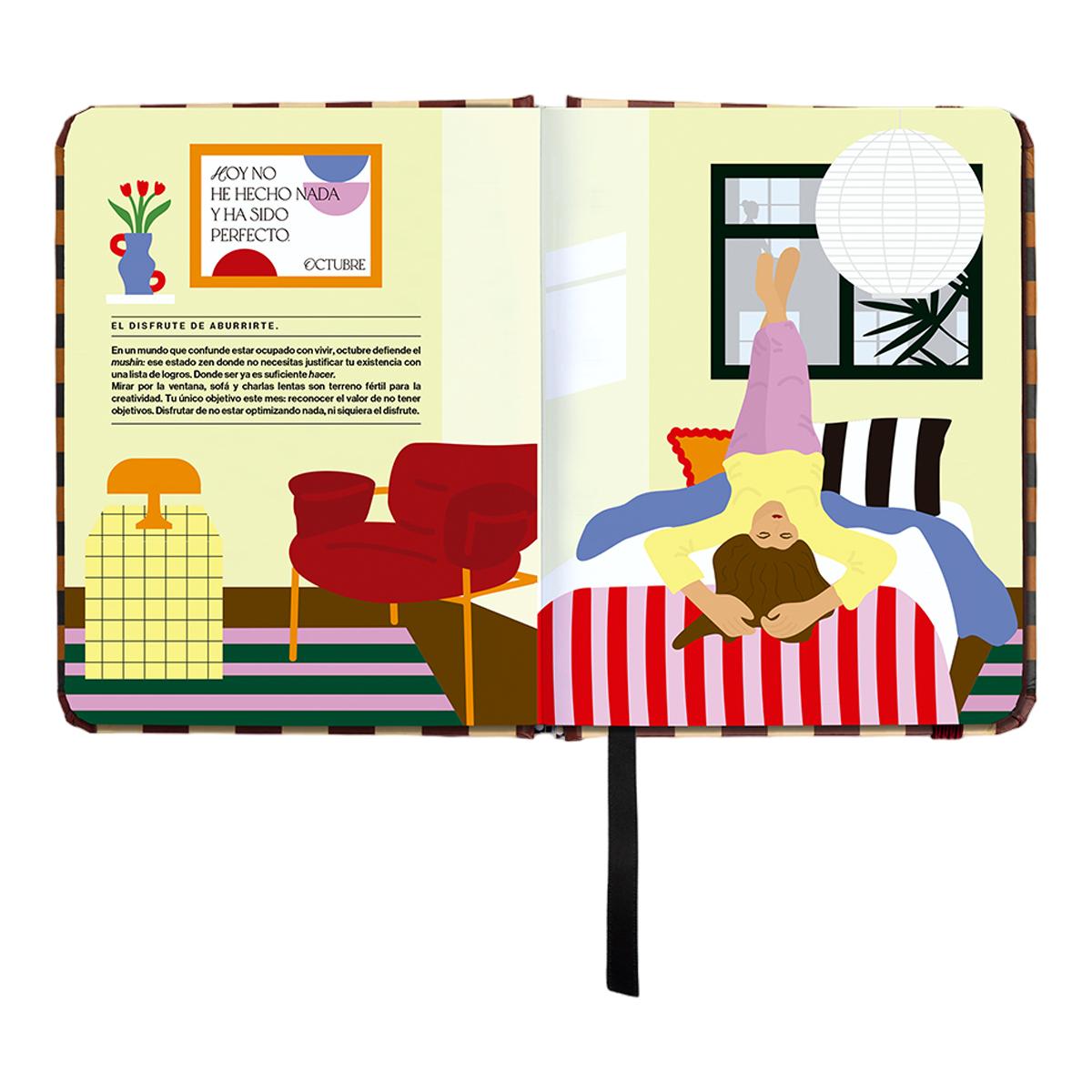 Agenda Anual 12 Meses 2027 128x154 mm Mini Vista Semanal Universo UO Espanhol - Preto Multicolor-12