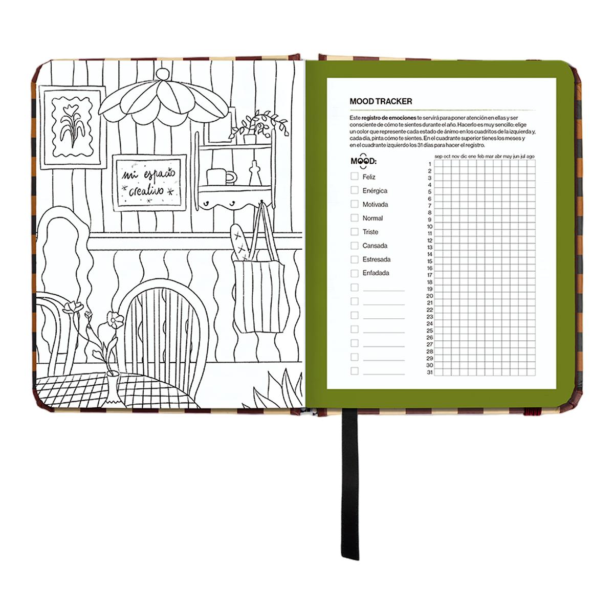 Agenda Anual 12 Meses 2027 128x154 mm Mini Vista Semanal Universo UO Espanhol - Preto Multicolor-16