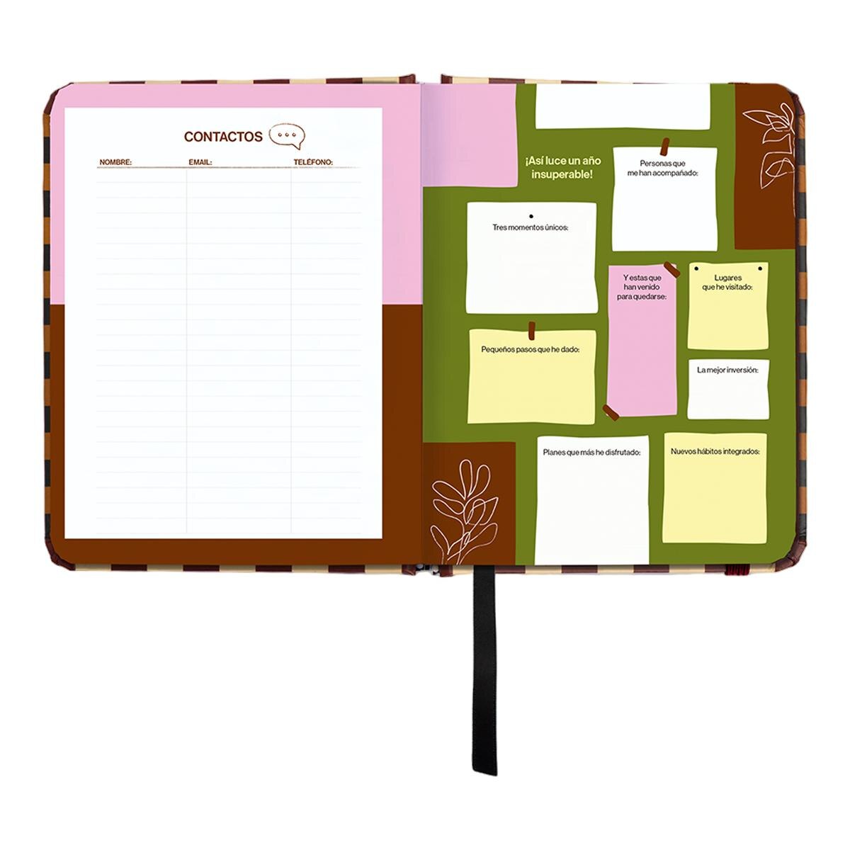Agenda Anual 12 Meses 2027 128x154 mm Mini Vista Semanal Universo UO Espanhol - Preto Multicolor-18