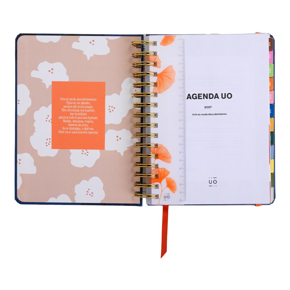Agenda Anual 12 Meses 2027 168x220 mm Vista Semanal Kyoto UO Espanhol Multicolor-2