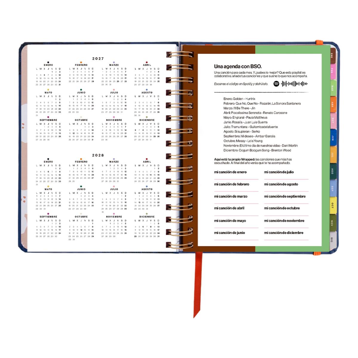 Agenda Anual 12 Meses 2027 168x220 mm Vista Semanal Kyoto UO Espanhol Multicolor-4