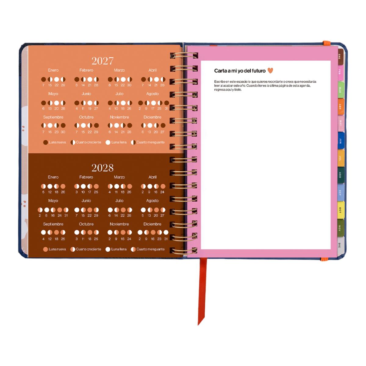 Agenda Anual 12 Meses 2027 168x220 mm Vista Semanal Kyoto UO Espanhol Multicolor-6