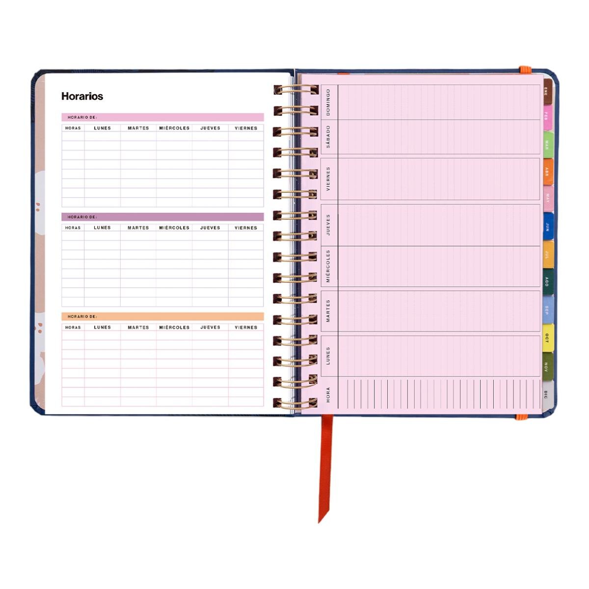 Agenda Anual 12 Meses 2027 168x220 mm Vista Semanal Kyoto UO Espanhol Multicolor-7